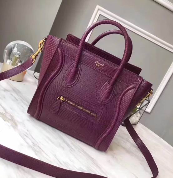  Celine  luggage bag in Lizard wine