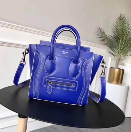  Celine Luggage Bag IN BOX CALFSKIN Blue