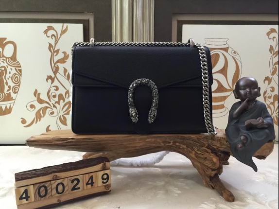  Gucci Dionysus black eather shoulder bag in black