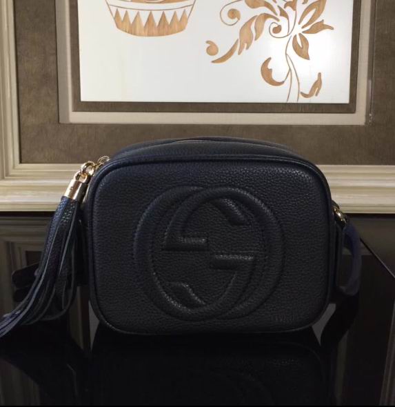  Gucci Soho leather disco bag black leather