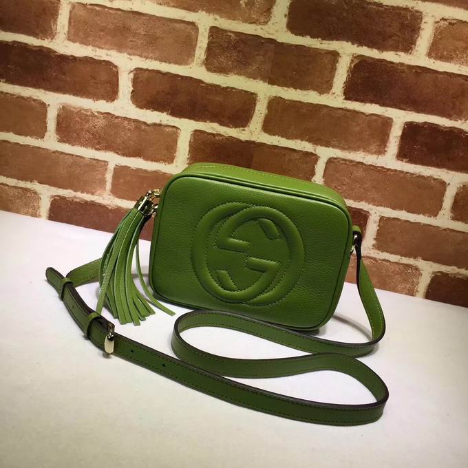  Gucci Soho leather disco bag green leather