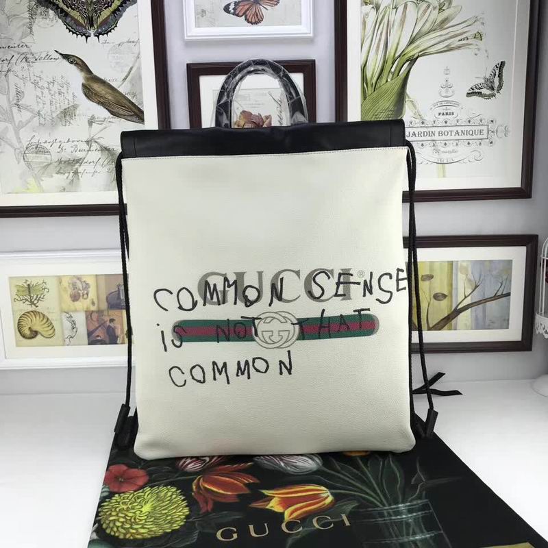  Gucci new styl white leather tote