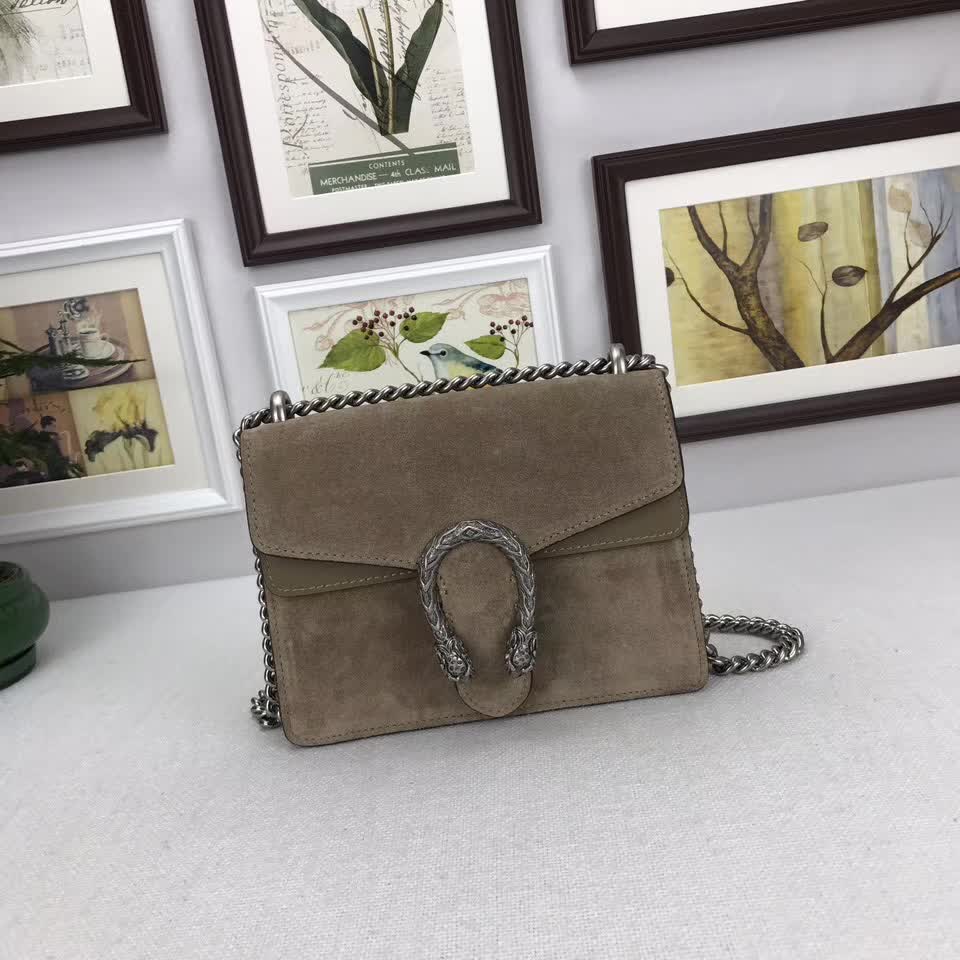  Gucci Nubuck Leather mini bag in khaki