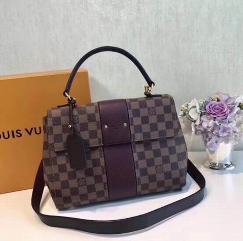  Louis Vuitton Damier Ebene and Taurillon leather BOND STREET Bordeaux
