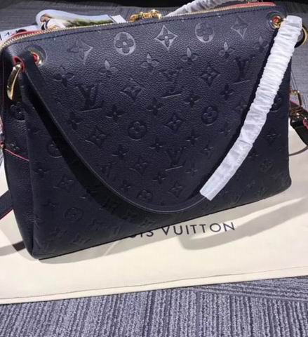  Louis Vuitton Embossed supple cowhide and smooth supple cowhide PONTHIEU PM  Marine Rouge