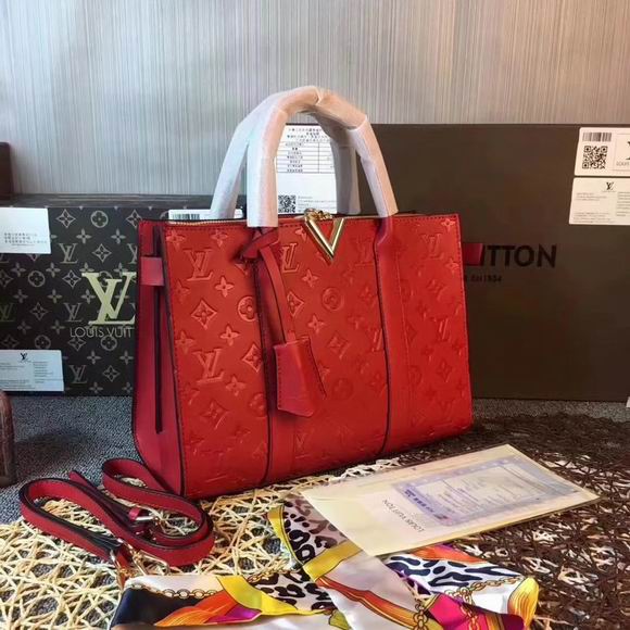  Louis Vuitton VERY TOTE MM  Red Leather