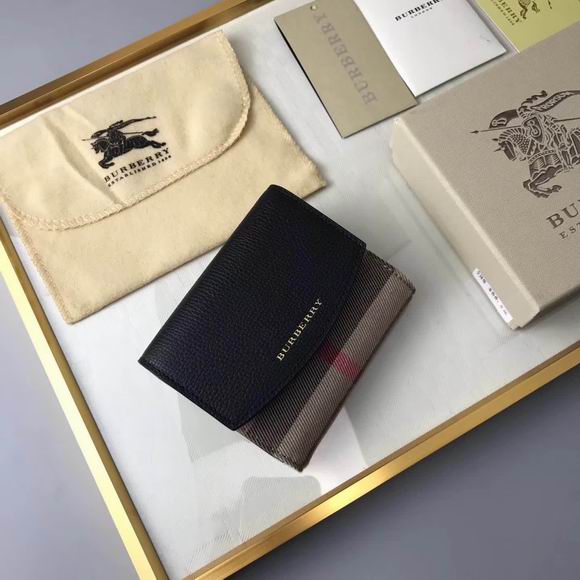  Burberry House Check and Leather Wallet black