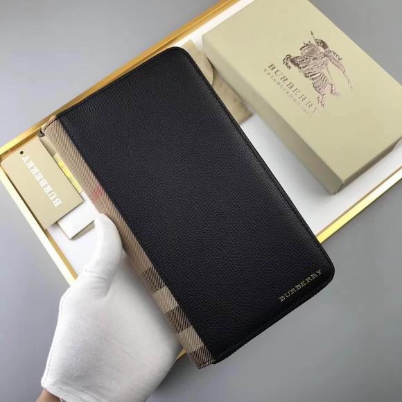  Burberry London Check Ziparound Wallet black