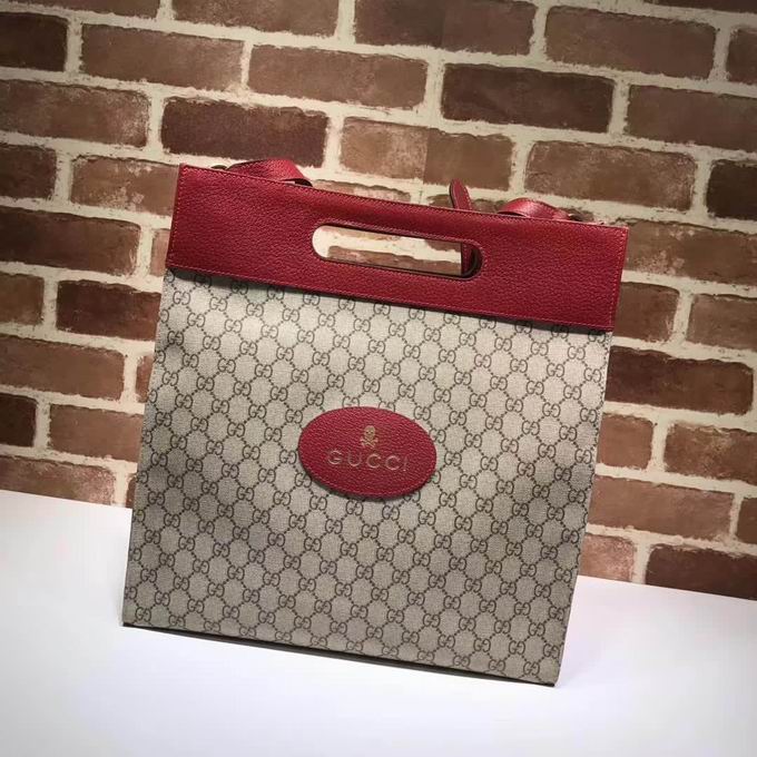  Gucci Soft GG Supreme tote red