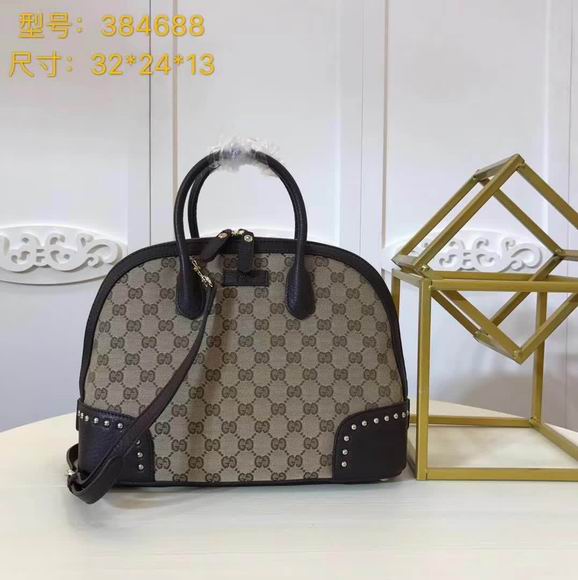 Gucci GG medium top handle bag black
