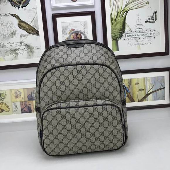  Gucci GG Supreme backpack brown