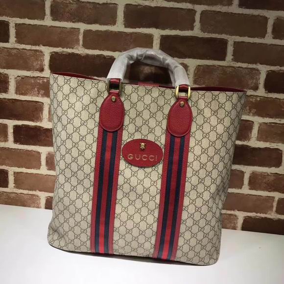 Gucci GG Supreme tote red