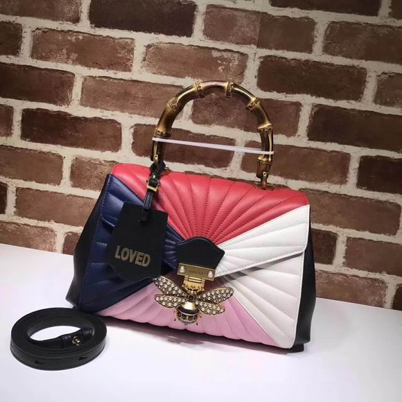  Gucci Queen Margaret medium top handle bag multicolor quilted leather