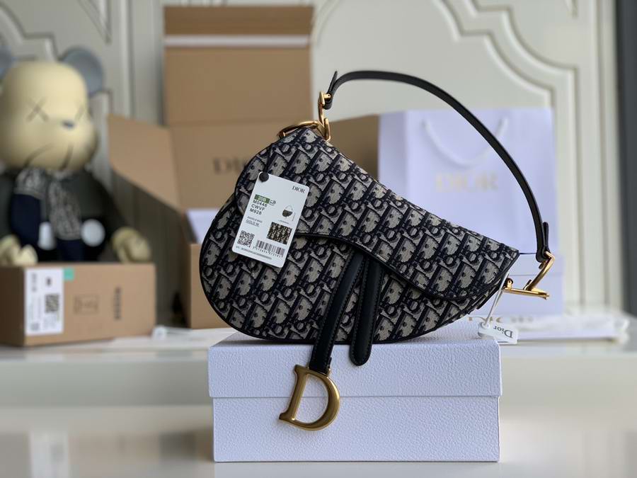  SADDLE BAG Blue Dior Oblique Jacquard