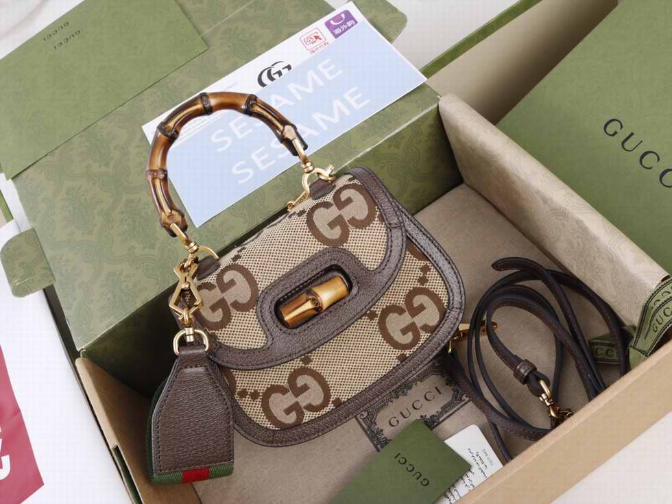  Gucci Bamboo 1947 jumbo GG mini bag