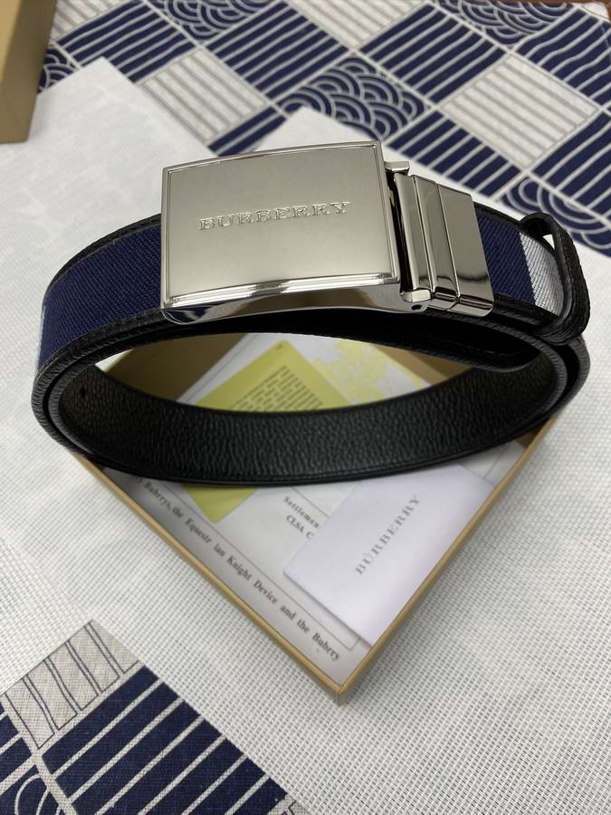  Reversible Plaque Buckle Vintage Check E-canvas Belt