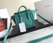 CELINE MICRO LUGGAGE BAG IN GREEN CALFSKIN 