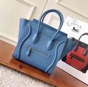 CELINE MICRO LUGGAGE BAG IN SAPPHIRE BLUE CALFSKIN 