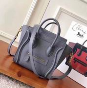 CELINE MINI LUGGAGE BAG IN GRAY CALFSKIN