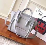 CELINE MINI LUGGAGE BAG IN LIGHT GRAY CALFSKIN 