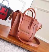 Celine MINI LUGGAGE BAG IN ORANGE SHINY SMOOTH CALFSKIN