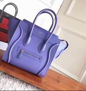 CELINE MINI LUGGAGE BAG IN PURPLE CALFSKIN 