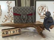 Gucci Dionysus GG Supreme Mini  shoulder bag red