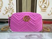 Gucci GG Marmont matelasse shoulder bag pink leather