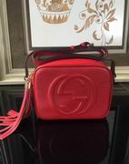Gucci Soho leather disco bag red leather 