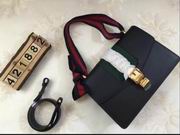 Gucci sylvie leather shoulder bag black 