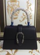 Gucci Dionysus leather top handle bag black