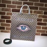 Gucci Big eyes print GG Supreme tote