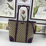 Gucci GG Supreme tote purple leather