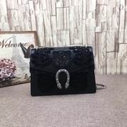 Gucci Dionysus embroidered shoulder bag black 