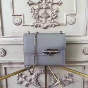 HERMES MINI EPSOM VERROU SHOULDER BAG in gray with silver metal 