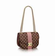 Louis Vuitton Coated Damier Ebene canvas and Cuir Taurillon leather exterior Wight bagMagnolia 