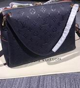 Louis Vuitton Embossed supple cowhide and smooth supple cowhide PONTHIEU PM  Marine Rouge 