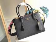 Prada new style black & pink calf leather  paradigme bag 