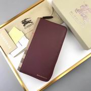 Burberry London Check Ziparound Wallet Wine red