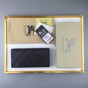 Burberry London Check and Leather Continental Wallet black&chocolate 