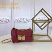 Gucci Padlock calf leather shoulder bag red