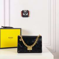 KAN U Black leather bag