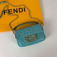 BAGUETTE Blue leather bag mini