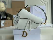 SADDLE BAG White Grained Calfskin